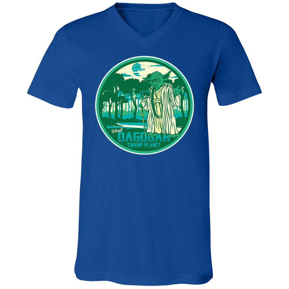 Unisex V-Neck T-Shirt - AS6XKND5 - True Royal - 4