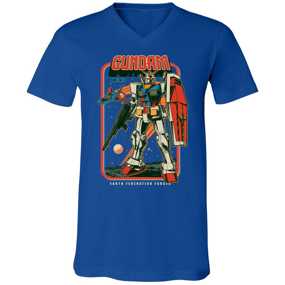 Unisex V-Neck T-Shirt - VGKDKHBZ - True Royal - 4