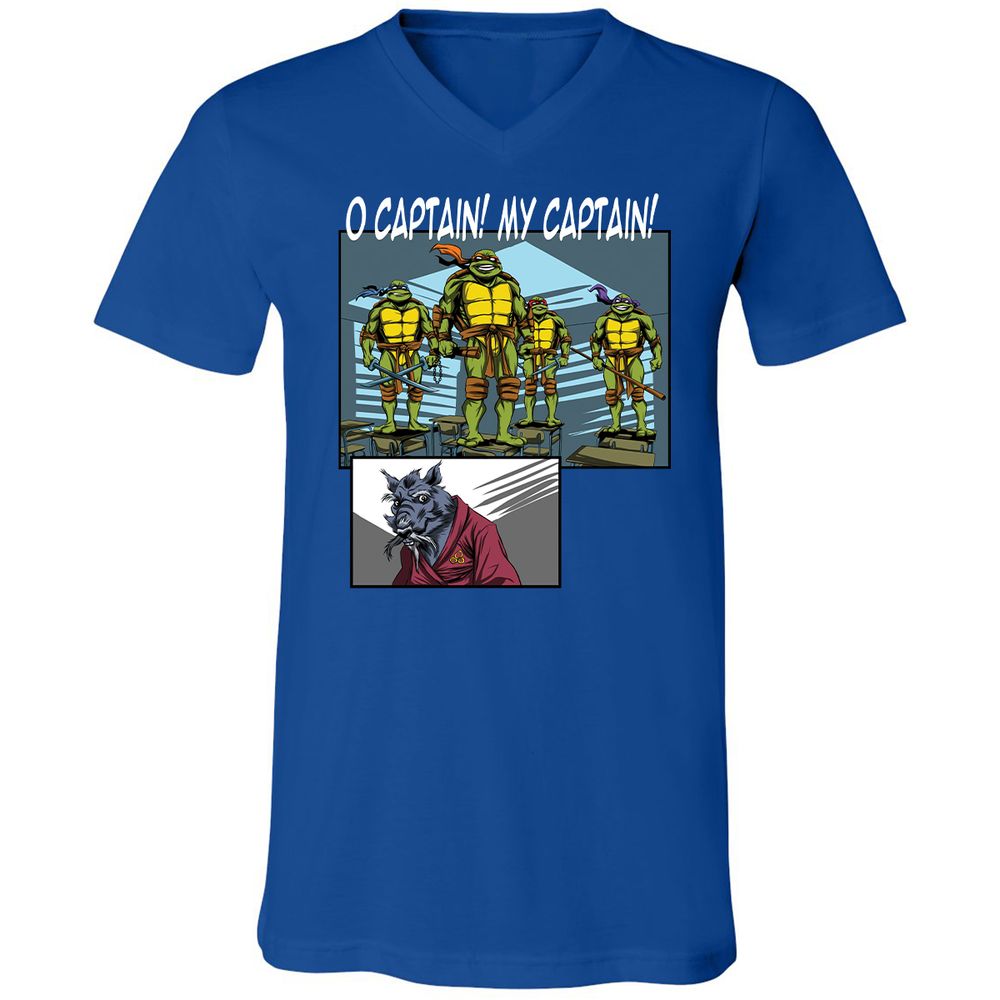 Unisex V-Neck T-Shirt - ENVLZECX - True Royal - 4