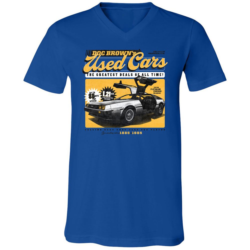 Unisex V-Neck T-Shirt - FK7WTCYD - True Royal - 4