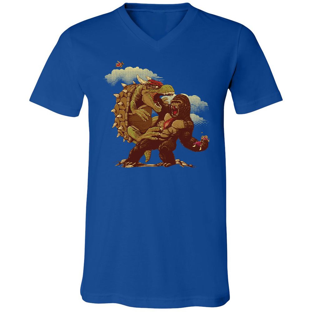 Unisex V-Neck T-Shirt - N5FBLYUQ - True Royal - 4