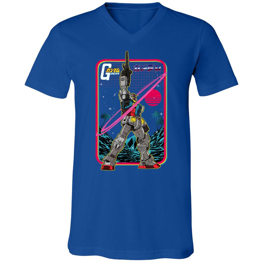 Unisex V-Neck T-Shirt - P5HGFWZ9 - True Royal - 4