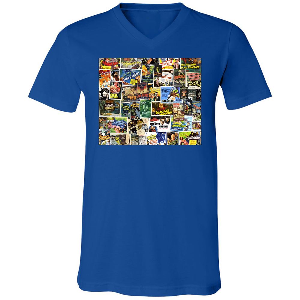 Unisex V-Neck T-Shirt - ZB6U65SP - True Royal - 4