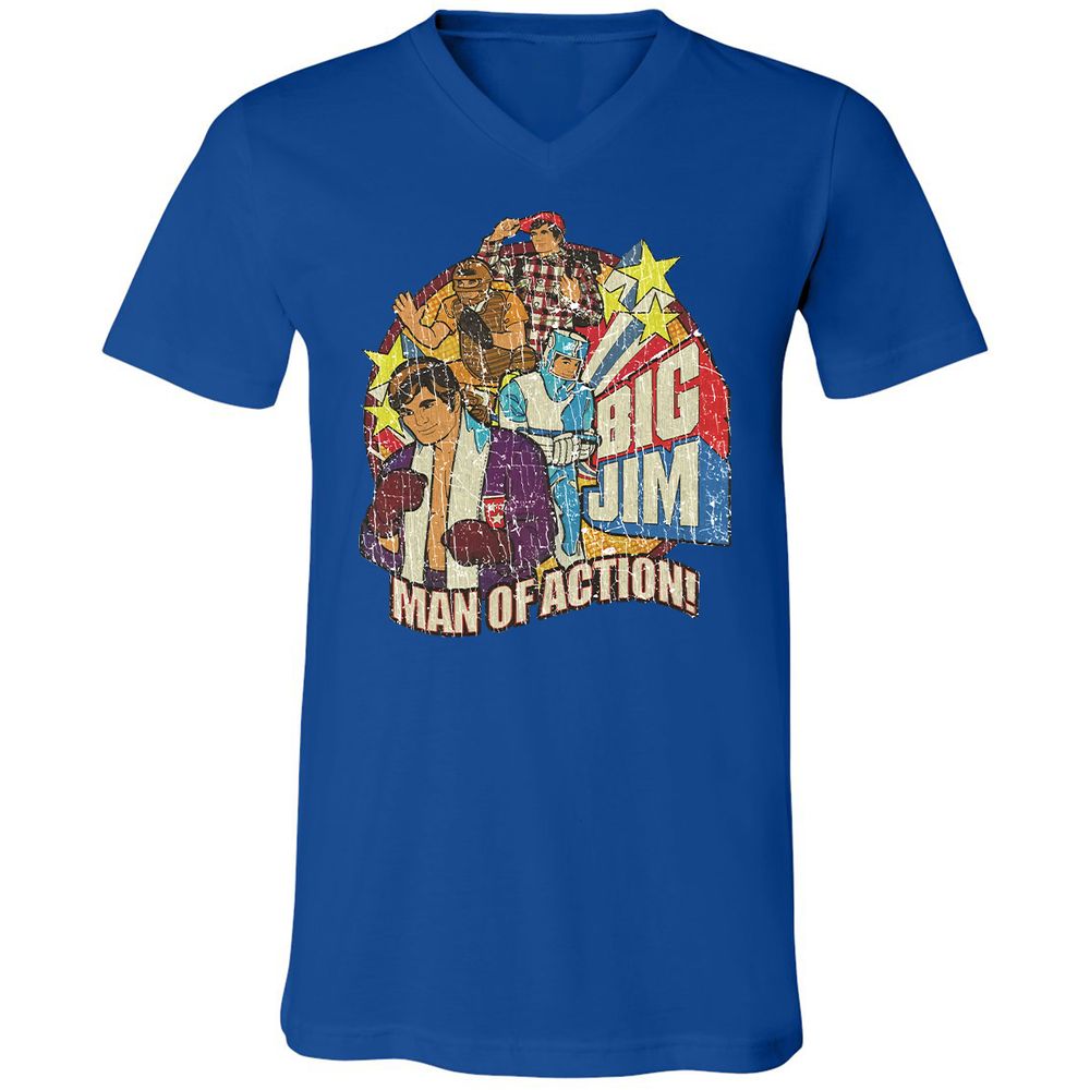 Unisex V-Neck T-Shirt - 1R9TCSEJ - True Royal - 4