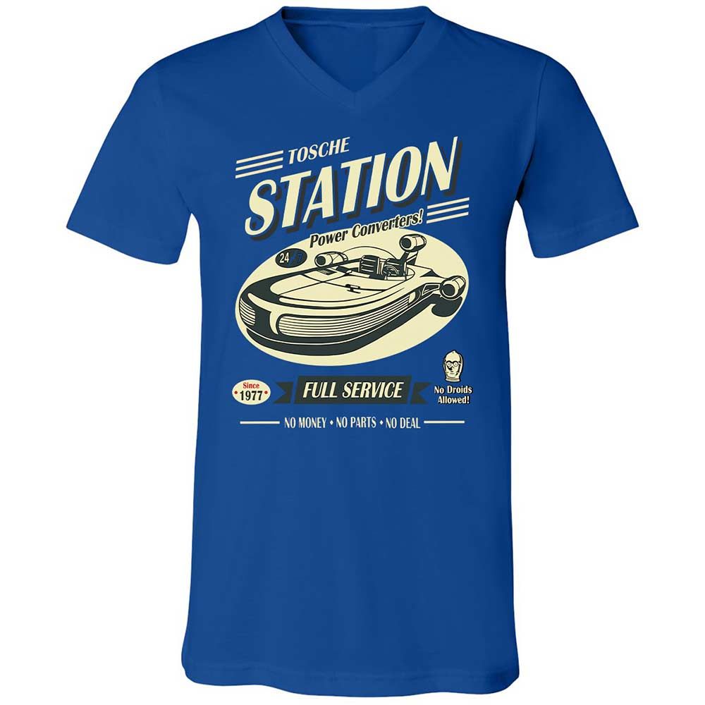 Unisex V-Neck T-Shirt - 83EFXEJU - True Royal - 4