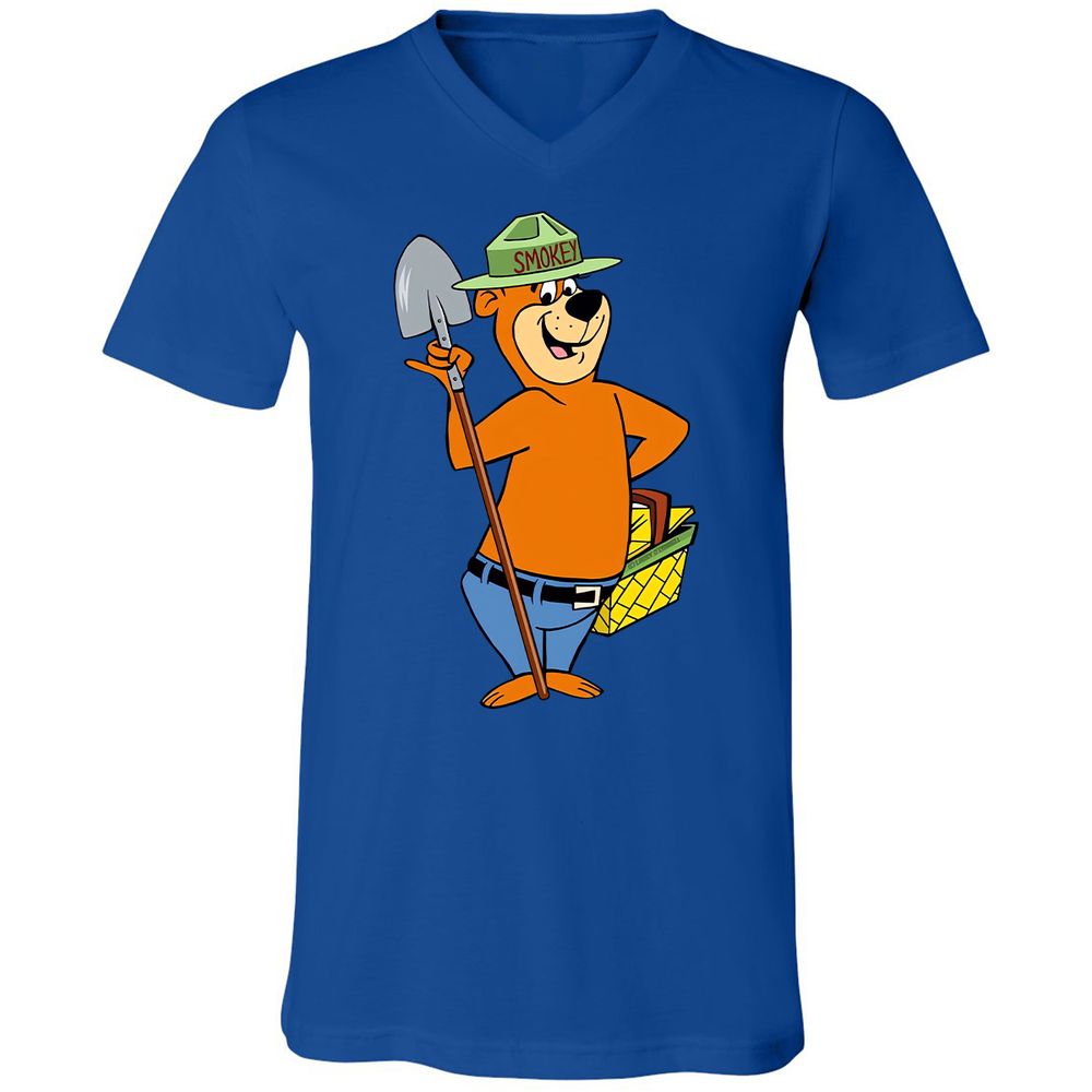 Unisex V-Neck T-Shirt - YSTRPZ4H - True Royal - 4
