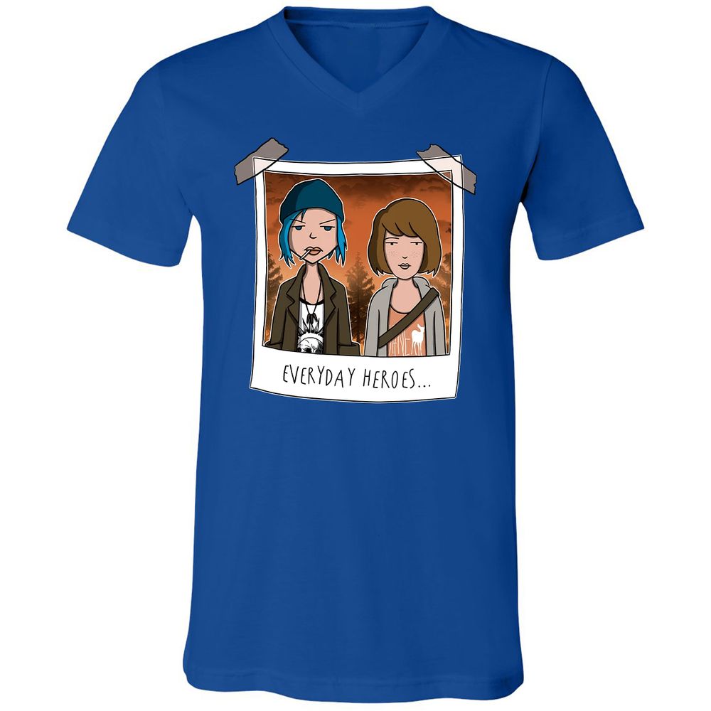 Unisex V-Neck T-Shirt - 153JYP8S - True Royal - 4