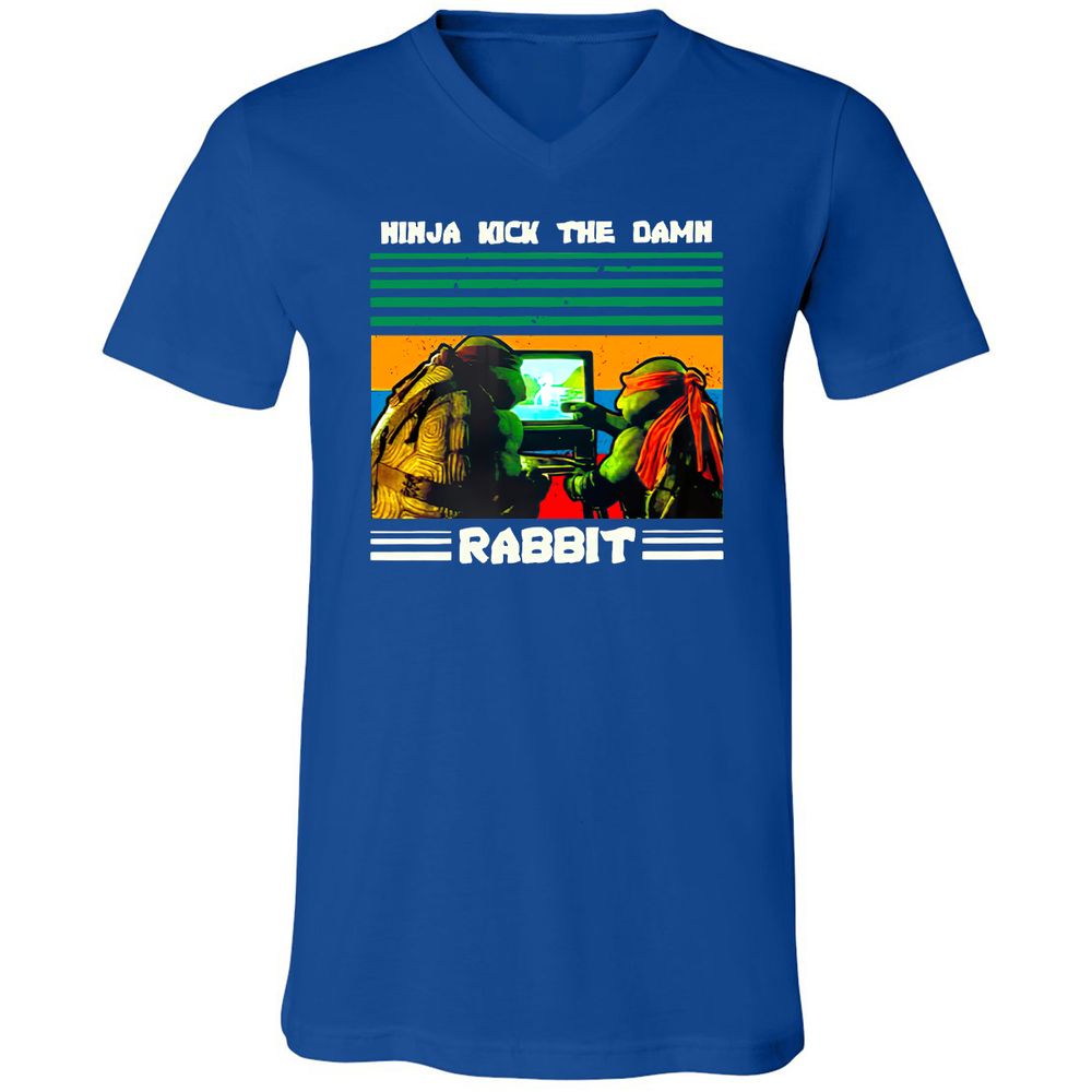 Unisex V-Neck T-Shirt - YAV7NQNL - True Royal - 4