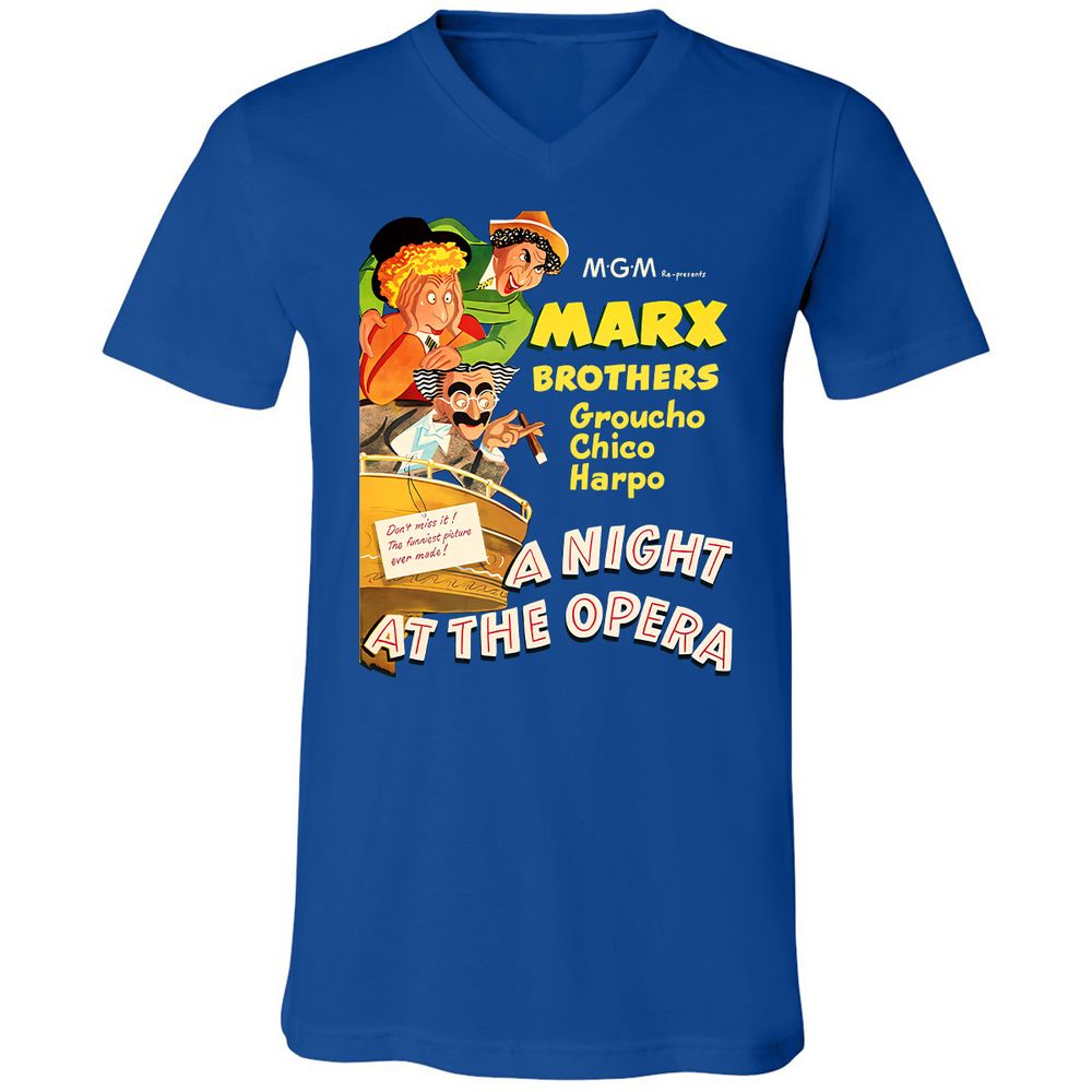 Unisex V-Neck T-Shirt - QT2X8QF3 - True Royal - 4