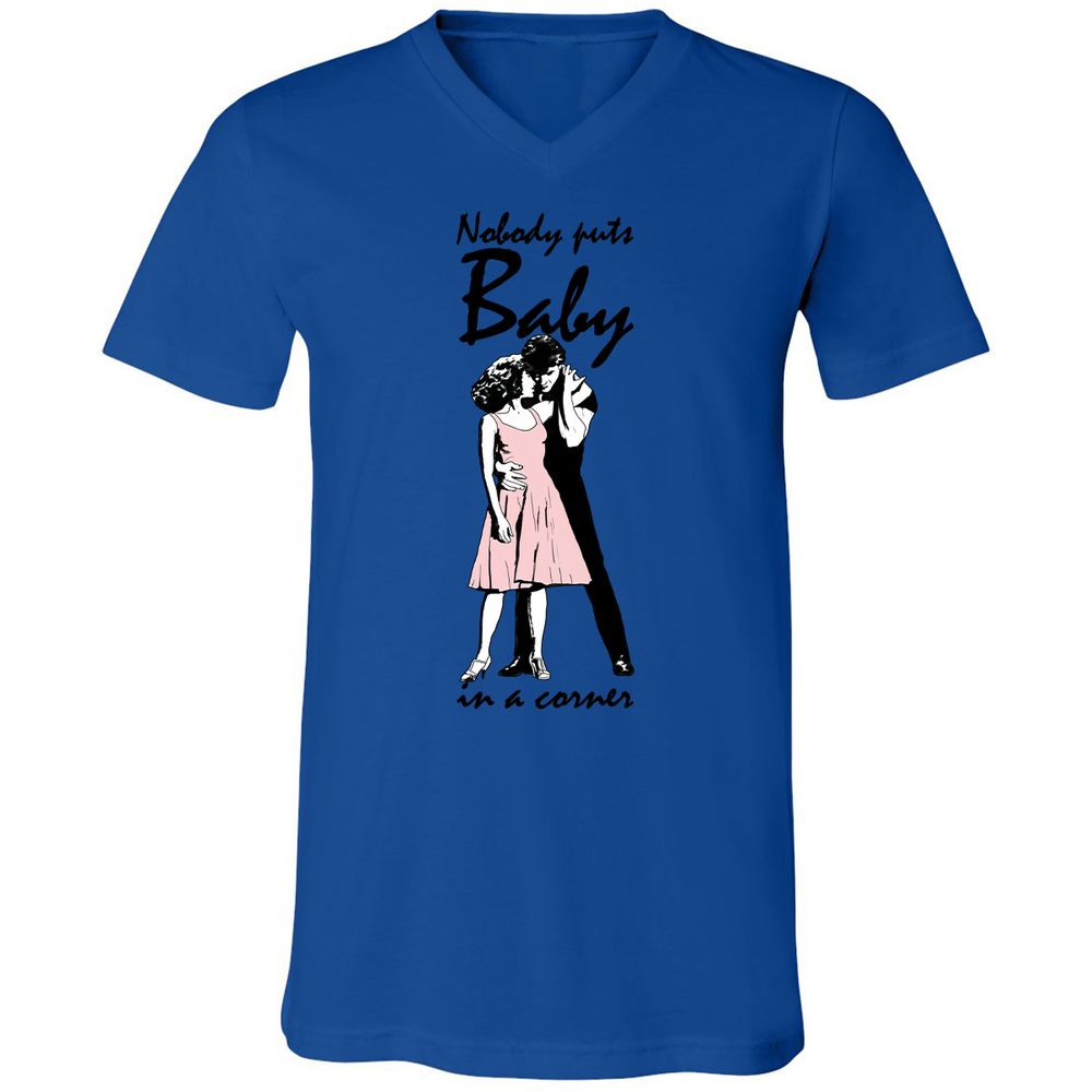 Unisex V-Neck T-Shirt - 47WA61PC - True Royal - 4