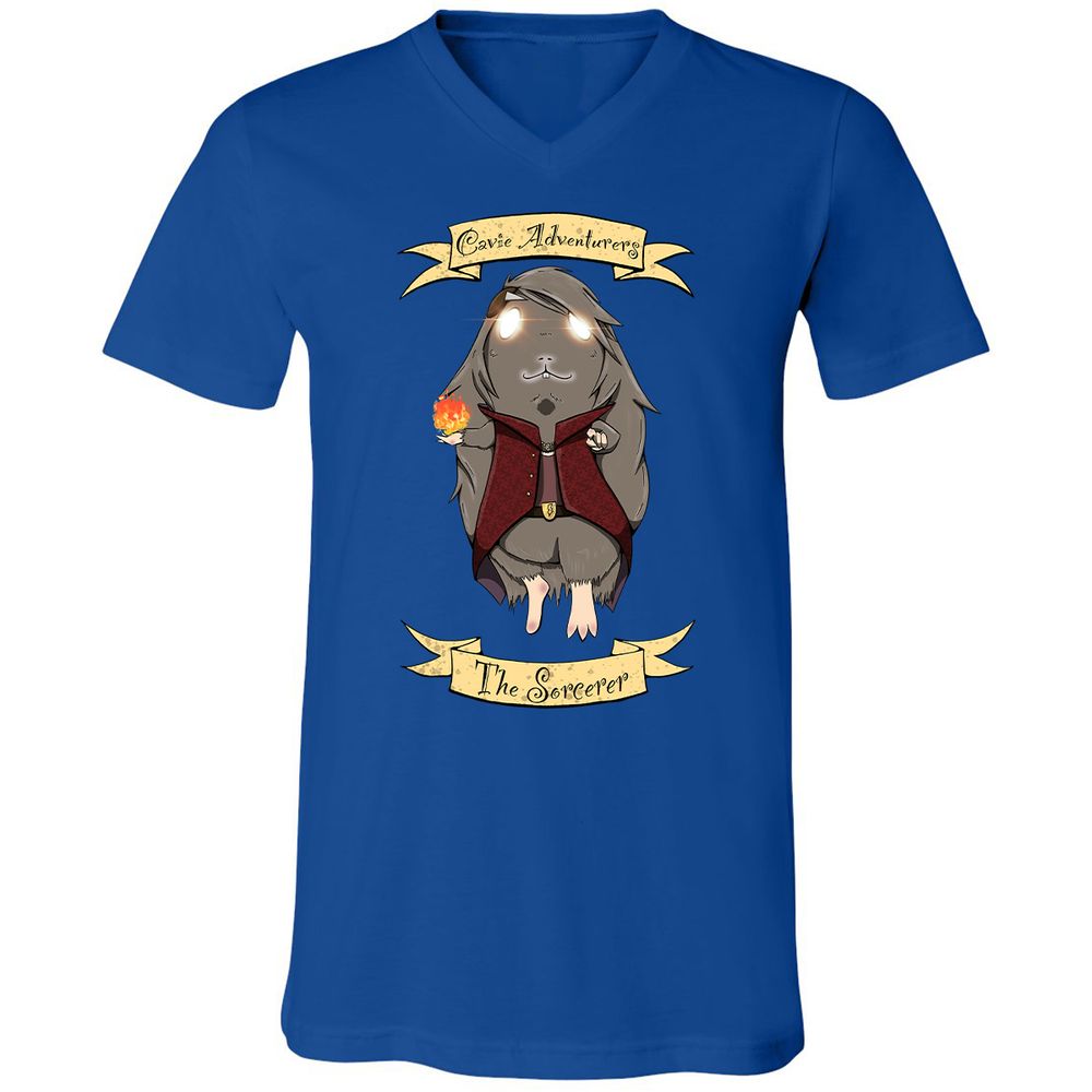 Unisex V-Neck T-Shirt - N9XC2CQV - True Royal - 4