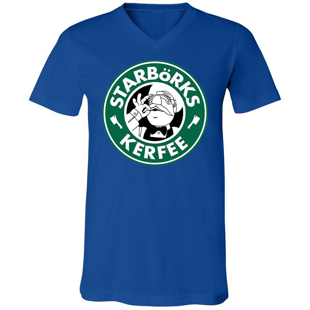Unisex V-Neck T-Shirt - QQ3H45JH - True Royal - 4