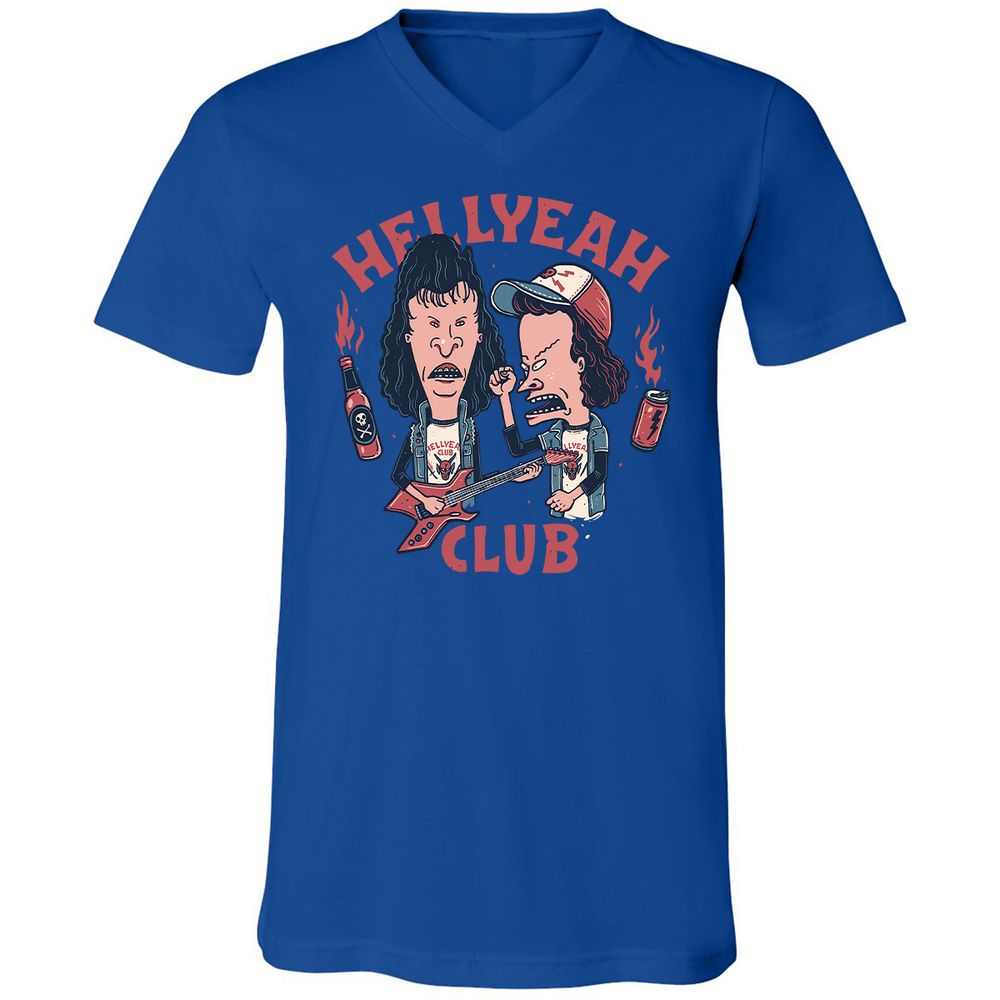 Unisex V-Neck T-Shirt - WTR1WHH9 - True Royal - 4