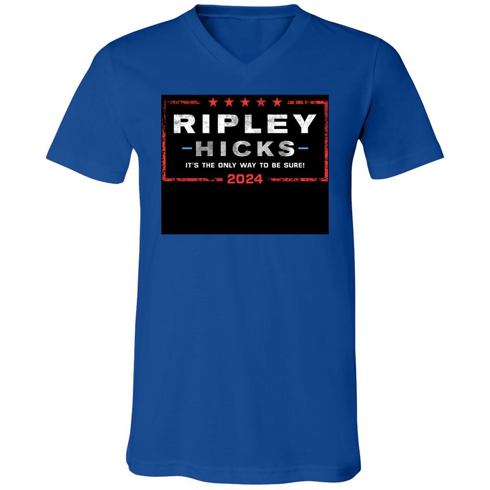 Unisex V-Neck T-Shirt - F7C5NE65 - True Royal - 4