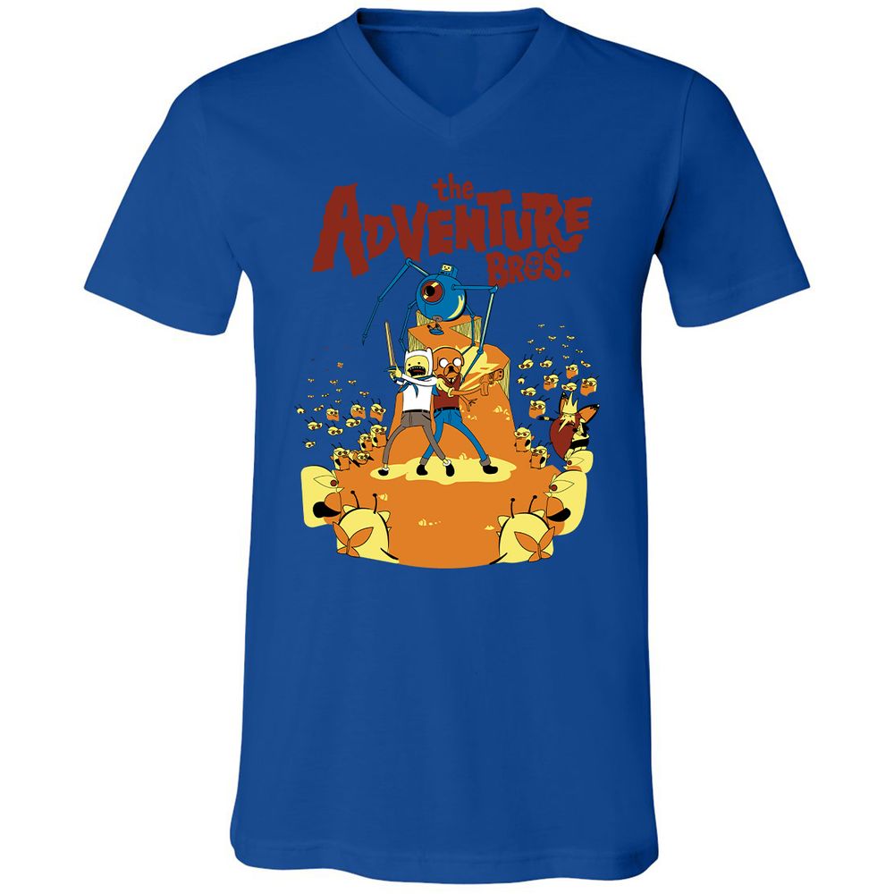 Unisex V-Neck T-Shirt - 6MTN8LAS - True Royal - 4