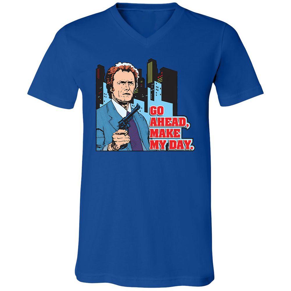 Unisex V-Neck T-Shirt - 8HYCGDWJ - True Royal - 4