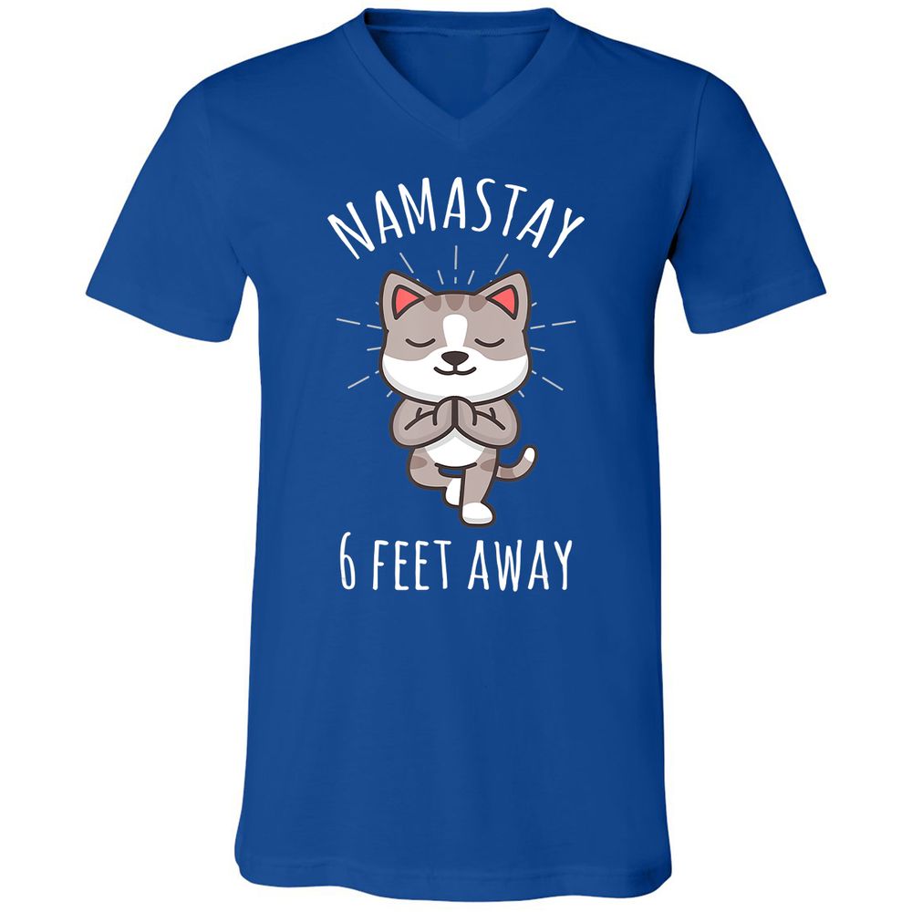 Unisex V-Neck T-Shirt - E3ZS24QX - True Royal - 4