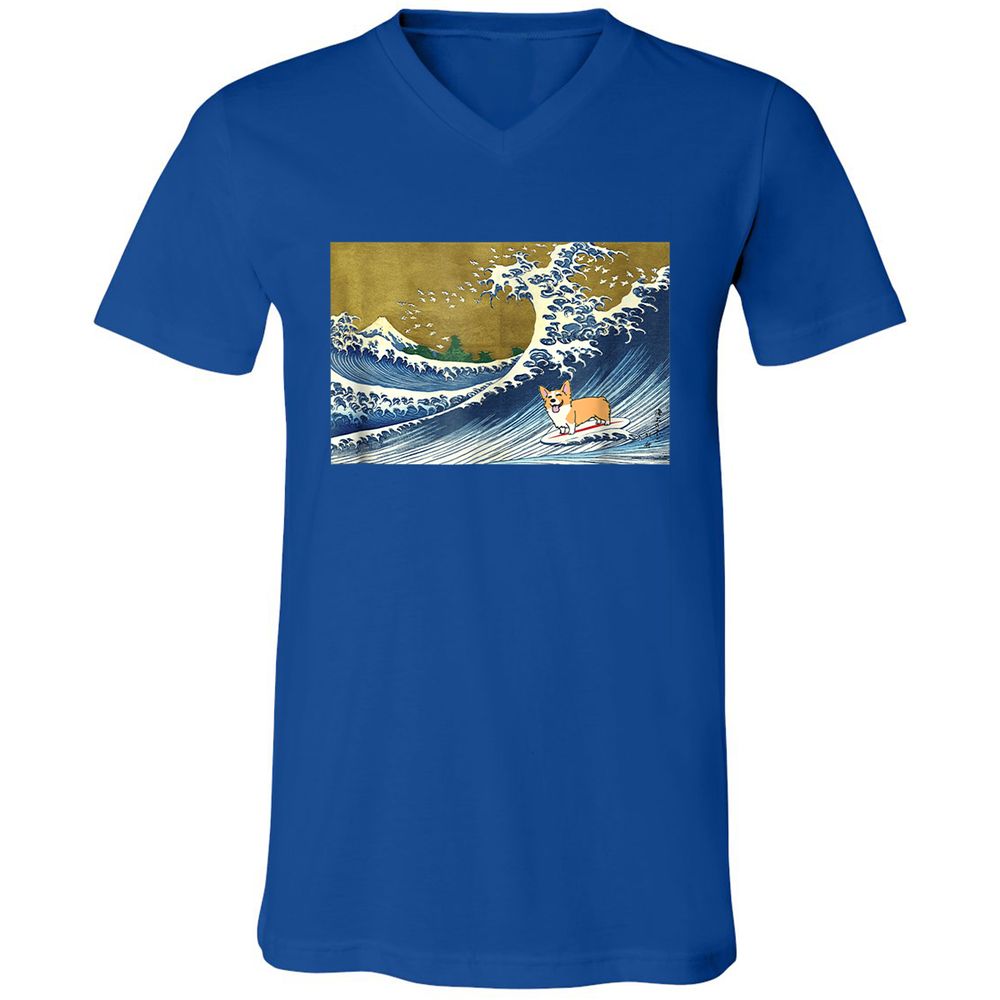 Unisex V-Neck T-Shirt - 6ENFTGNP - True Royal - 4