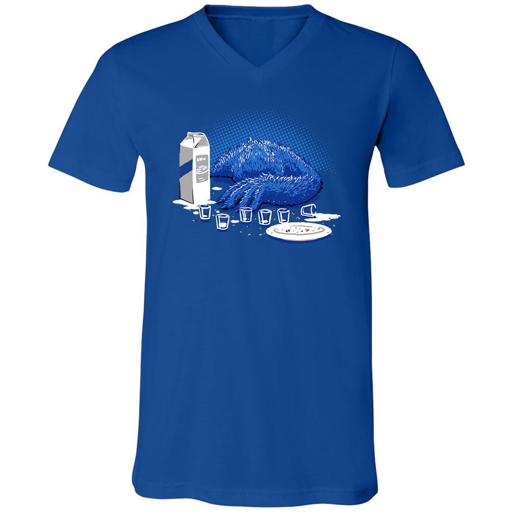 Unisex V-Neck T-Shirt - LJFVAHP8 - True Royal - 4