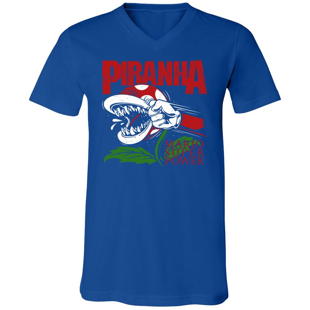 Unisex V-Neck T-Shirt - 2UREPV9T - True Royal - 4