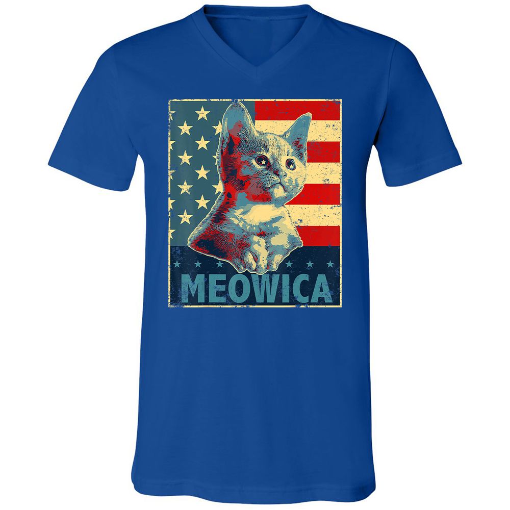 Unisex V-Neck T-Shirt - Z6EFX86C - True Royal - 4