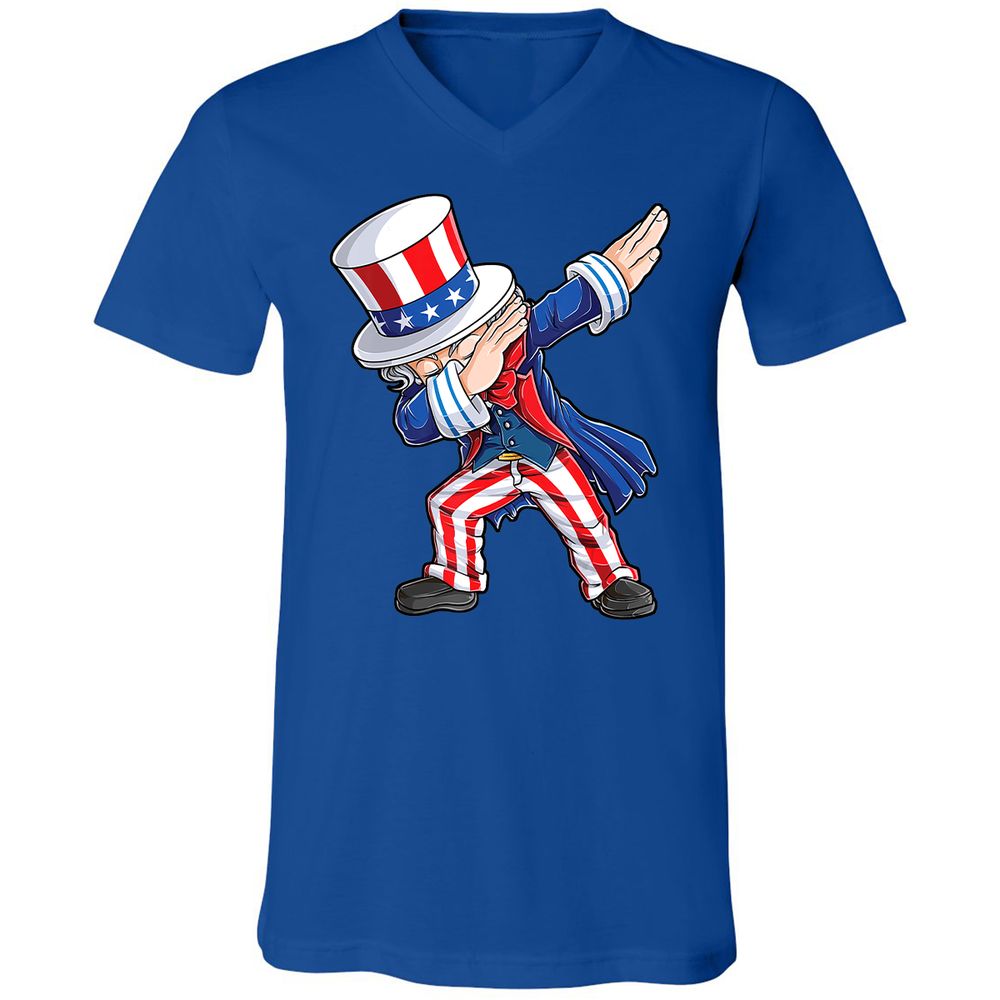 Unisex V-Neck T-Shirt - 9BWZB4LC - True Royal - 4