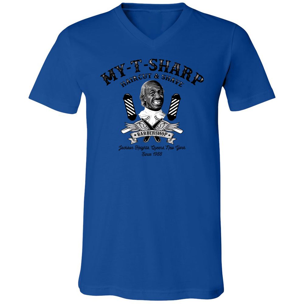 Unisex V-Neck T-Shirt - DFD96A2Y - True Royal - 4