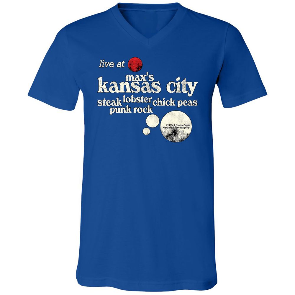 Unisex V-Neck T-Shirt - FKACXWG3 - True Royal - 4