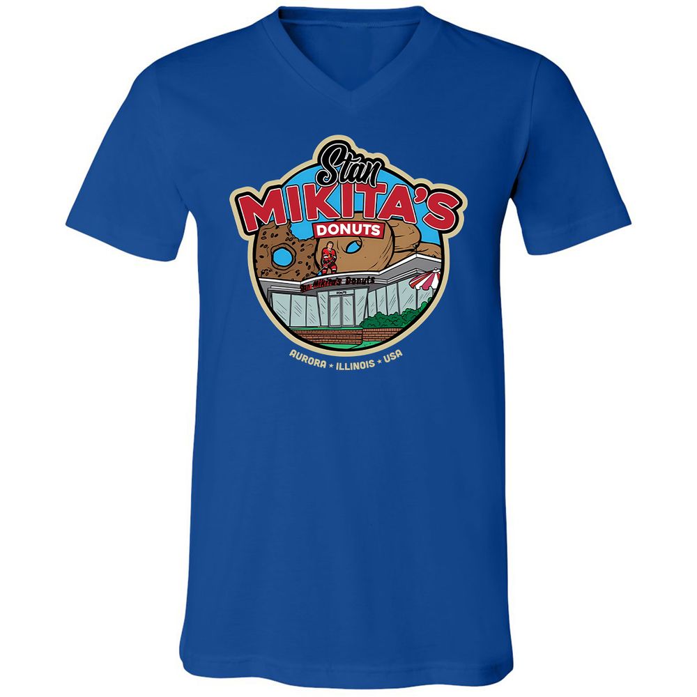 Unisex V-Neck T-Shirt - F7Z14CYV - True Royal - 4