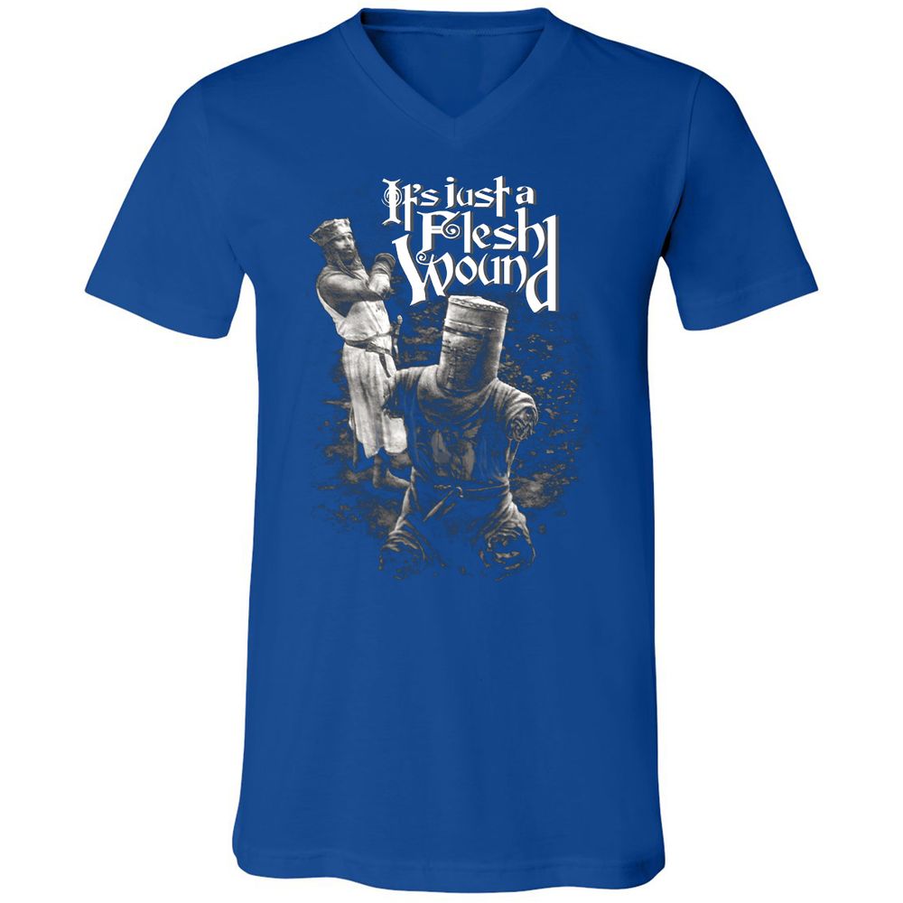 Unisex V-Neck T-Shirt - 3RX4WKVB - True Royal - 4