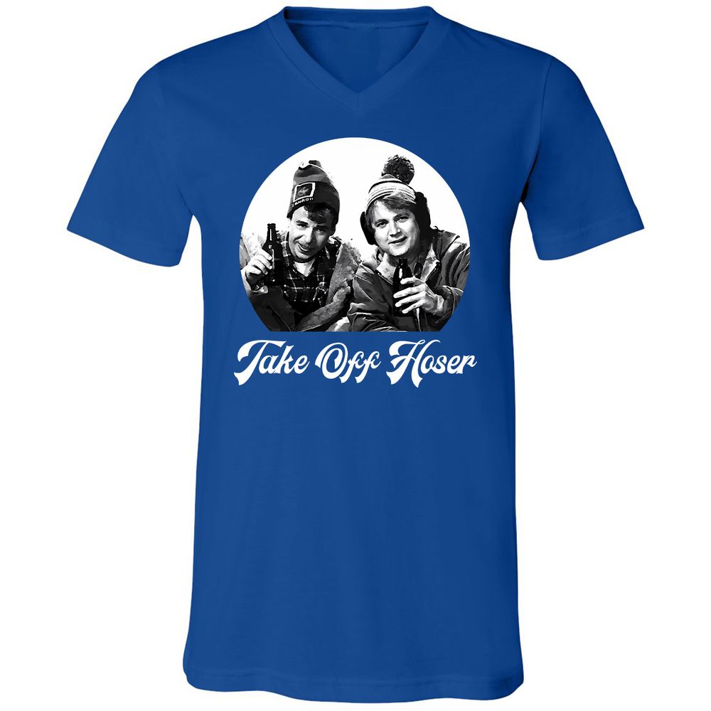 Unisex V-Neck T-Shirt - U1YLWRBW - True Royal - 4