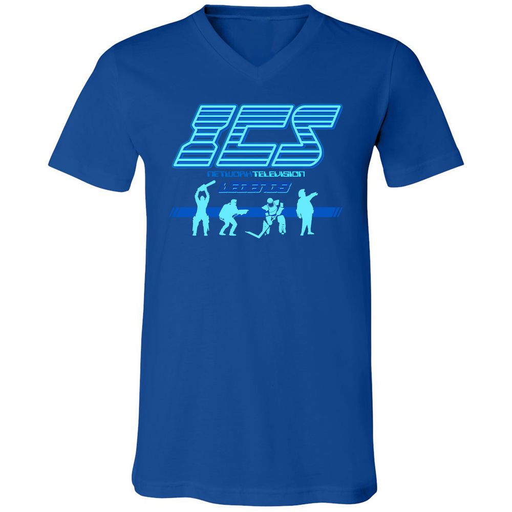 Unisex V-Neck T-Shirt - ZHTF1BC5 - True Royal - 4