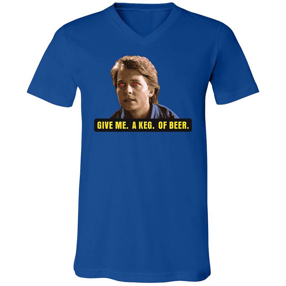 Unisex V-Neck T-Shirt - VJAY7FEY - True Royal - 4