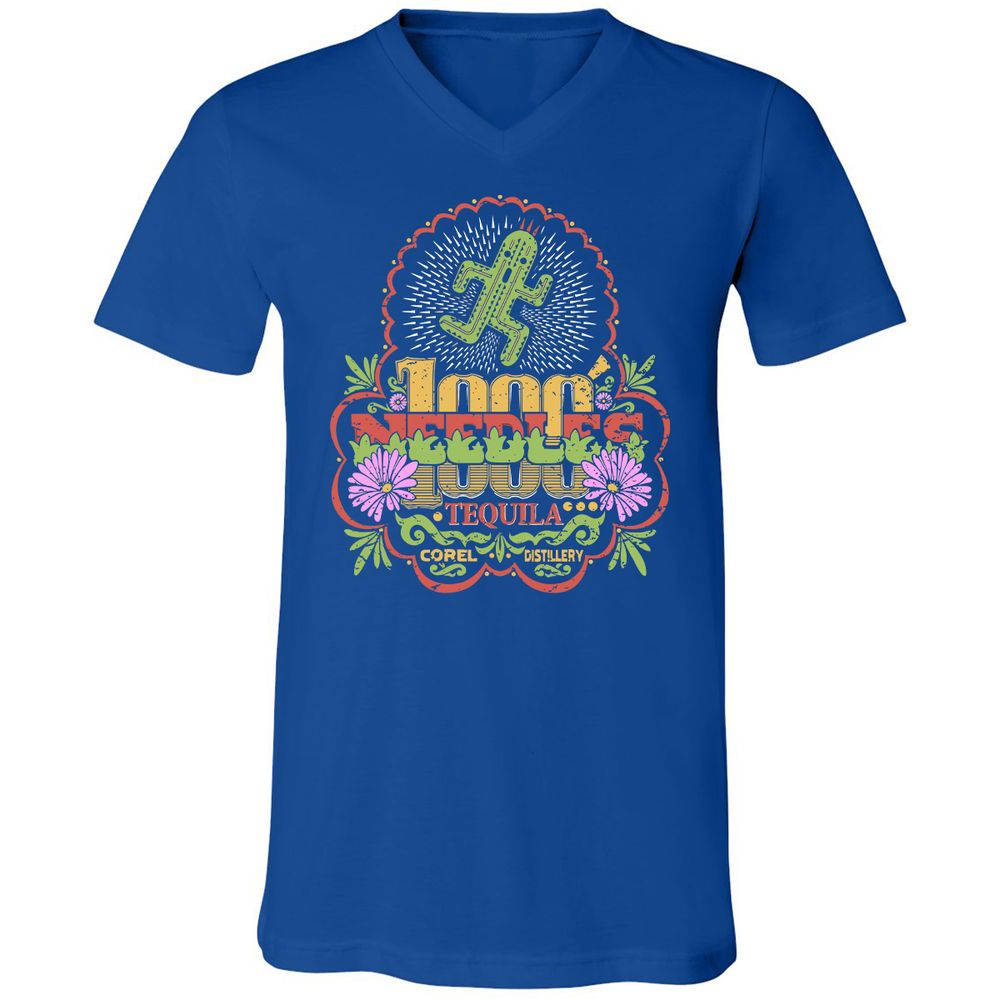 Unisex V-Neck T-Shirt - P3GC83UP - True Royal - 4