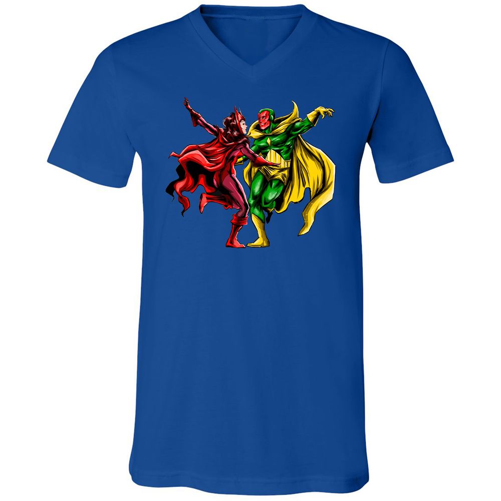 Unisex V-Neck T-Shirt - S7WFCRMB - True Royal - 4