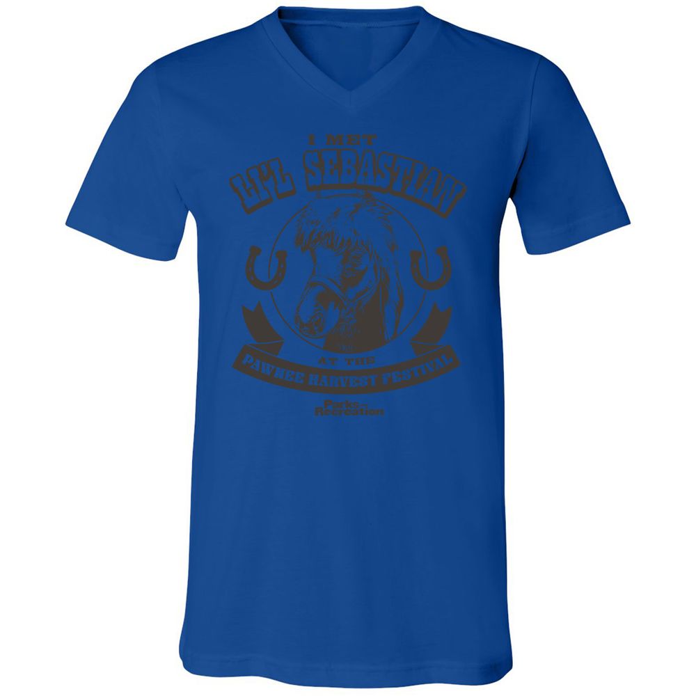 Unisex V-Neck T-Shirt - QMHL7322 - True Royal - 4
