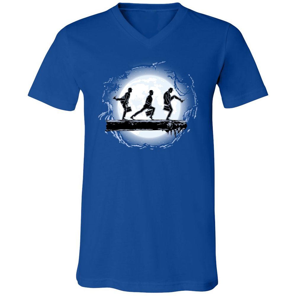 Unisex V-Neck T-Shirt - FXM7SQU2 - True Royal - 4