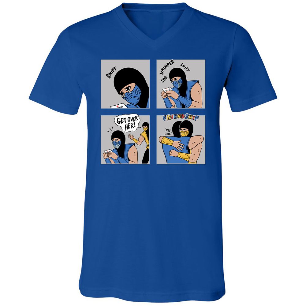 Unisex V-Neck T-Shirt - 77UYTX1L - True Royal - 4