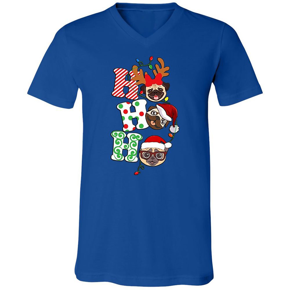 Unisex V-Neck T-Shirt - VXZ68U8F - True Royal - 4