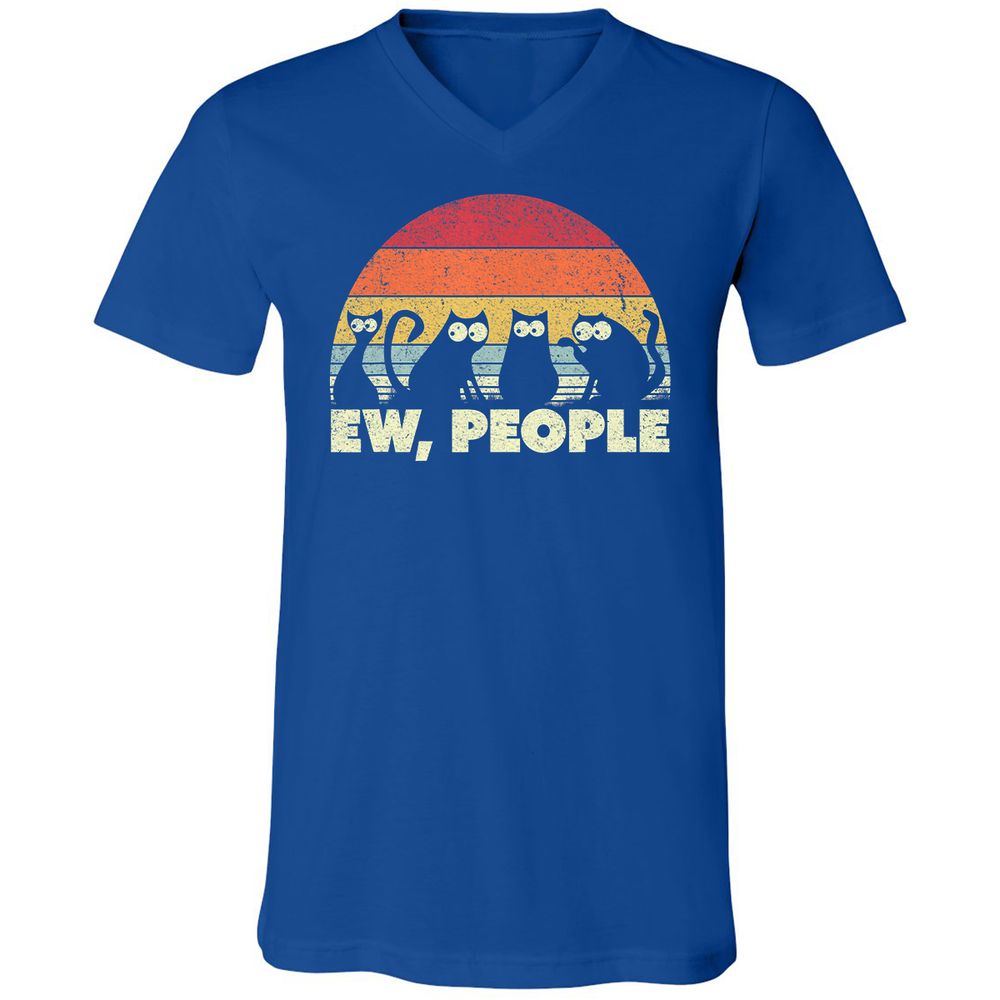 Unisex V-Neck T-Shirt - QCR5CSGQ - True Royal - 4