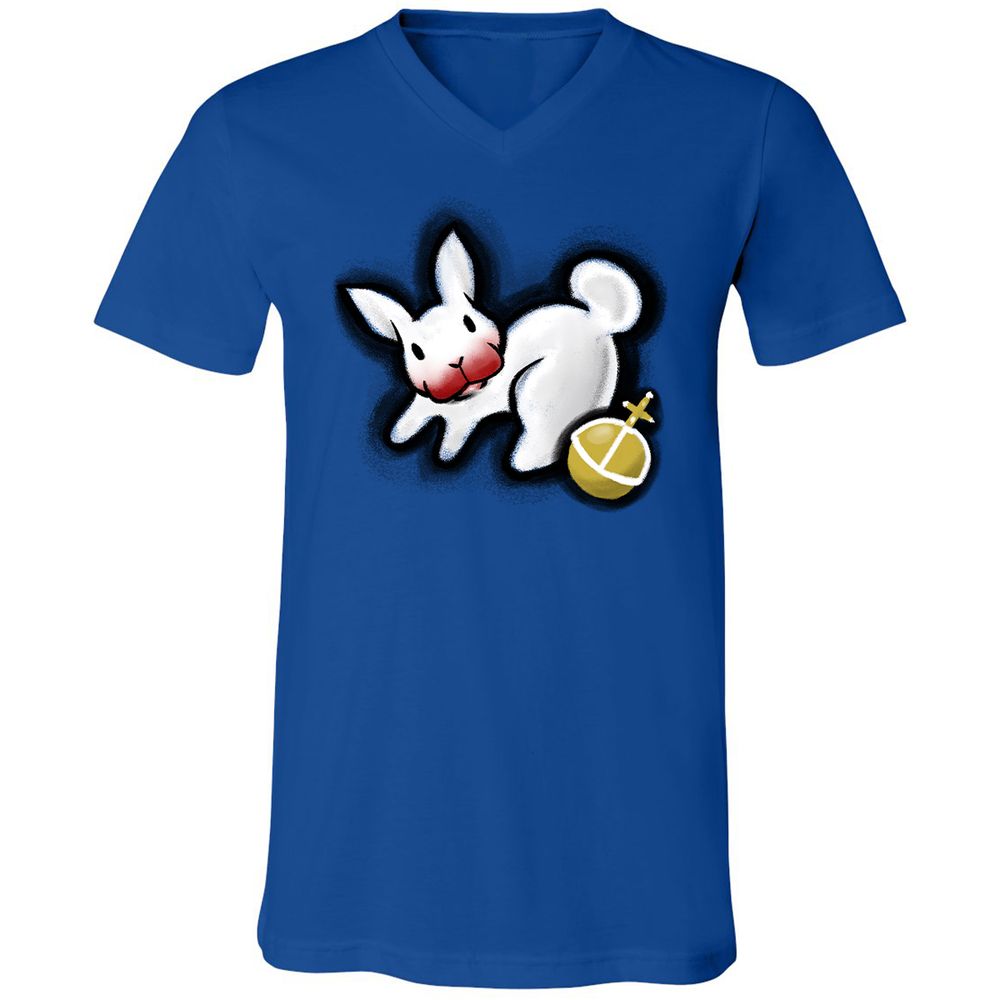 Unisex V-Neck T-Shirt - 2GAP4GEW - True Royal - 4