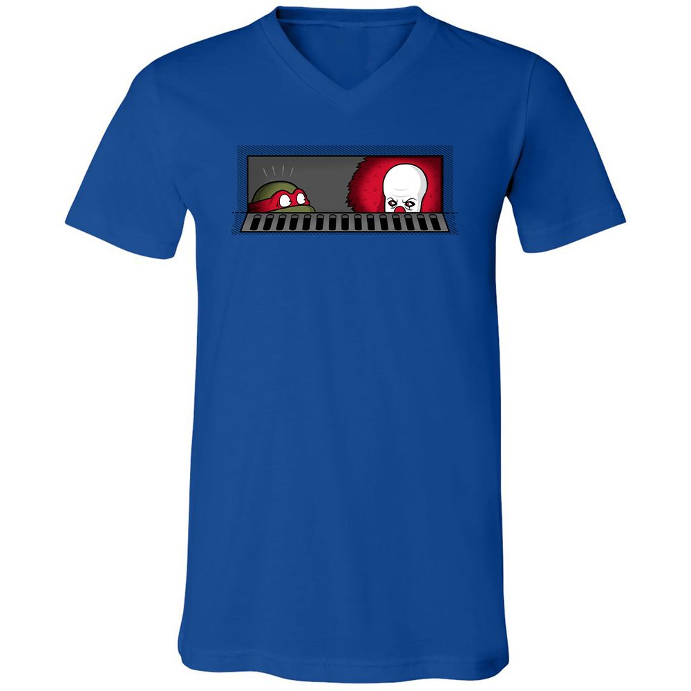 Unisex V-Neck T-Shirt - 83AW63PB - True Royal - 4