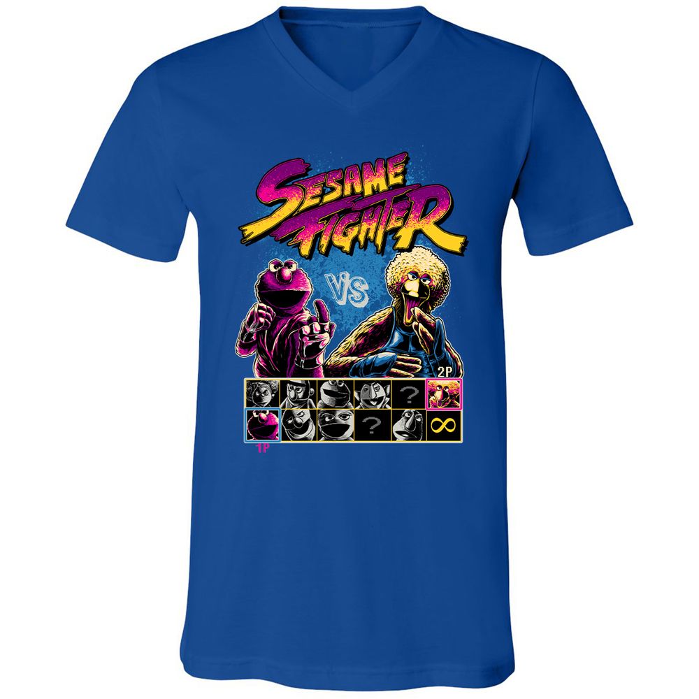 Unisex V-Neck T-Shirt - 5S7QX2KP - True Royal - 4