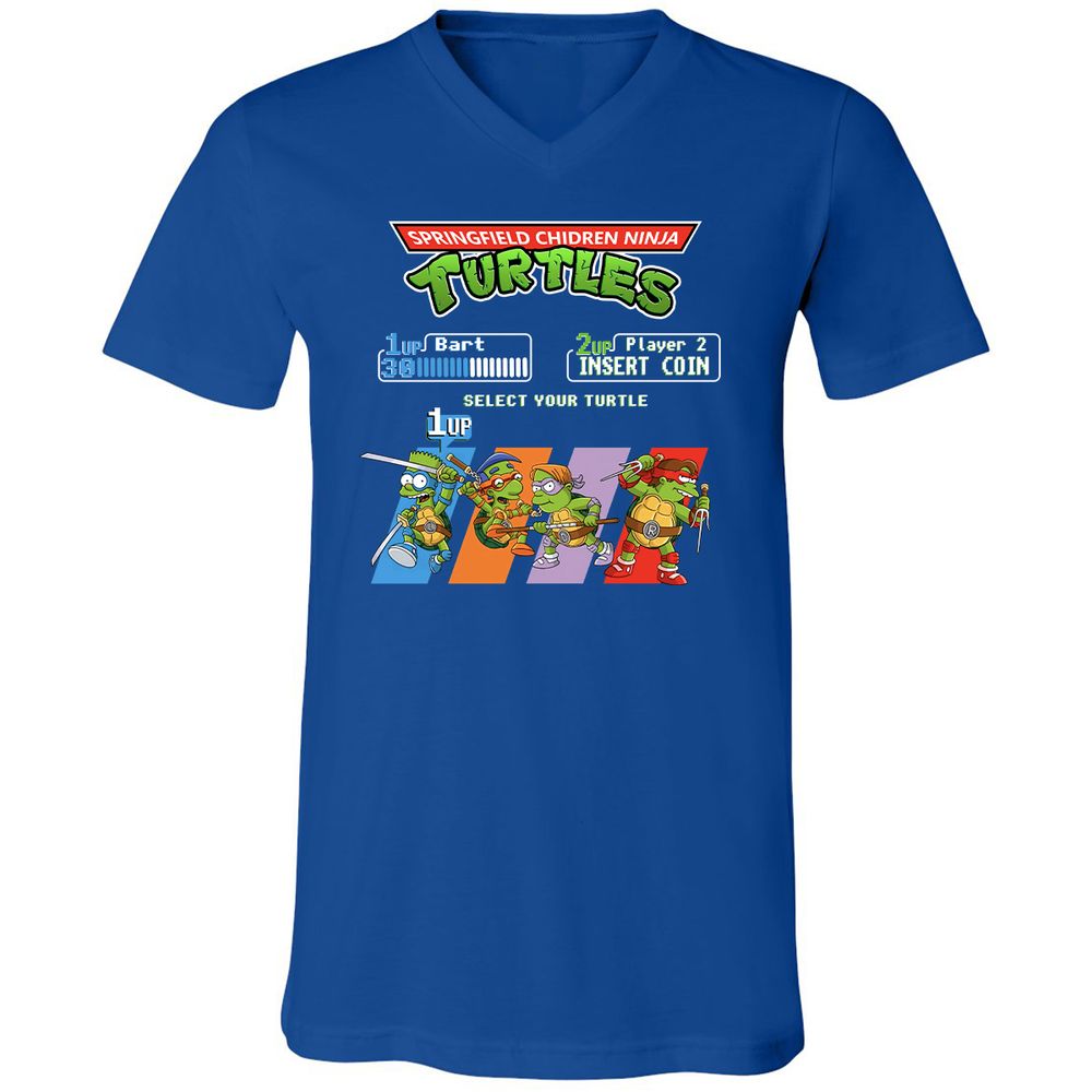 Unisex V-Neck T-Shirt - TXEL1Z9H - True Royal - 4