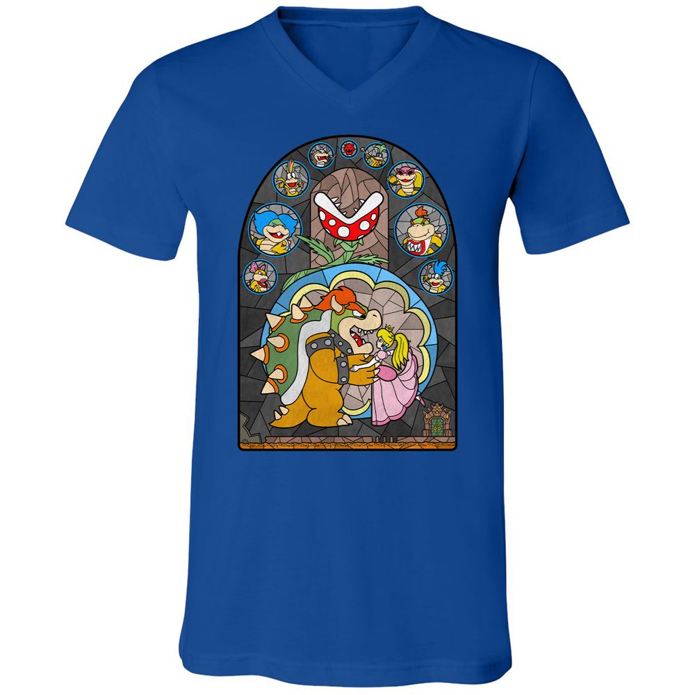 Unisex V-Neck T-Shirt - ZTB5GS8S - True Royal - 4