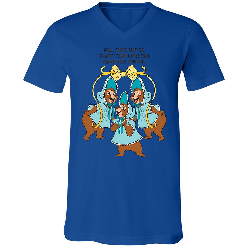 Unisex V-Neck T-Shirt - 7X4QUY5R - True Royal - 4