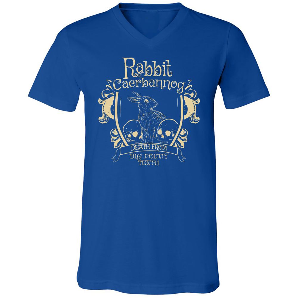 Unisex V-Neck T-Shirt - ZATJH2M6 - True Royal - 4