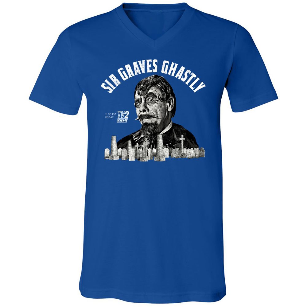 Unisex V-Neck T-Shirt - 5NU4WLS1 - True Royal - 4