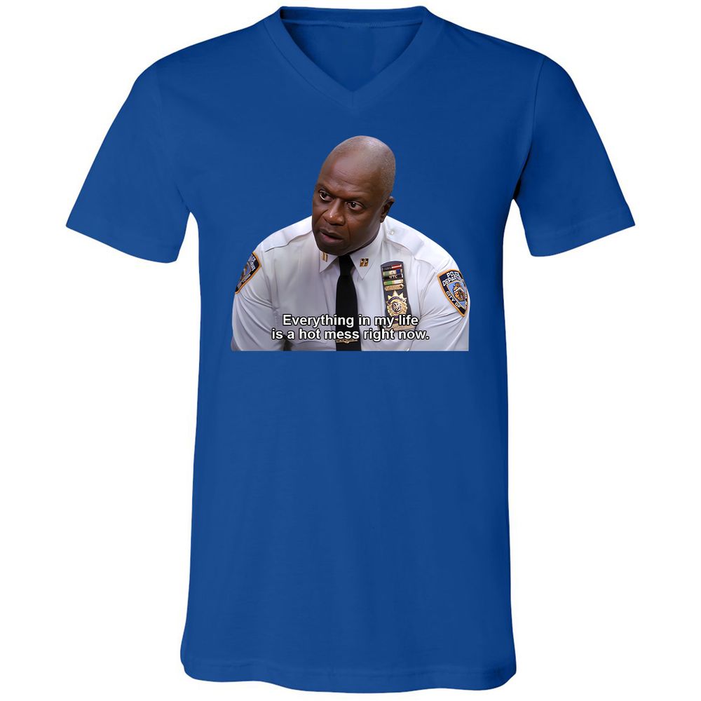 Unisex V-Neck T-Shirt - FYYM5YFT - True Royal - 4