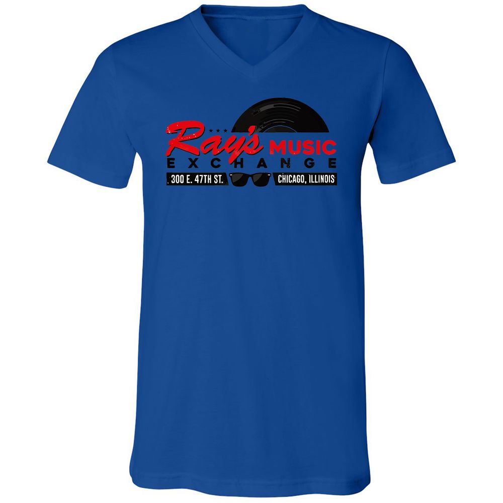 Unisex V-Neck T-Shirt - NX44KWYY - True Royal - 4